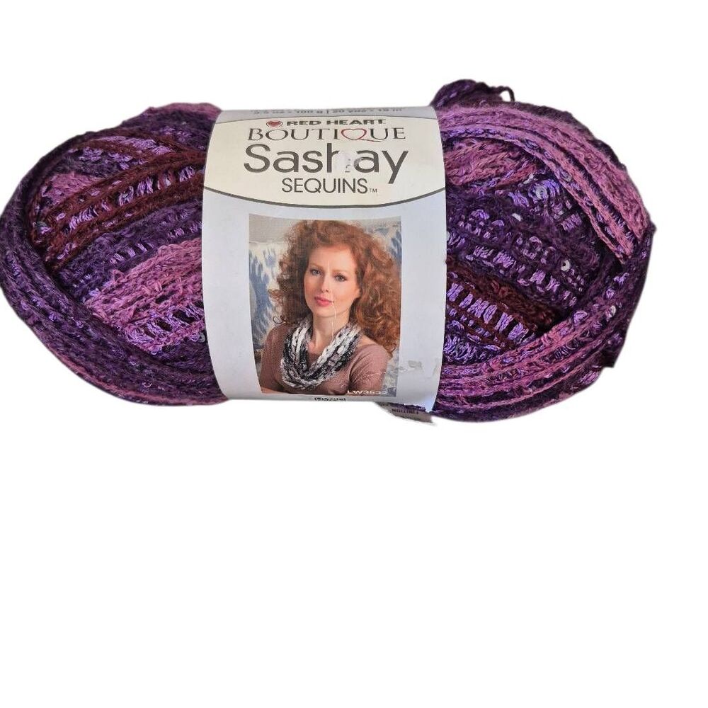 Red Heart Boutique Sashay Sequins Yarn - Concord 1945 Lot 7022